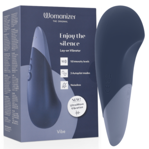 Womanizer Vibe — Lay-On Vibrator, Waterproof, Dark Blue — Clitoral Stimulators