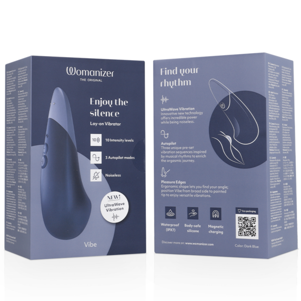 Womanizer Vibe — Lay-On Vibrator, Waterproof, Dark Blue — Clitoral Stimulators — view 7