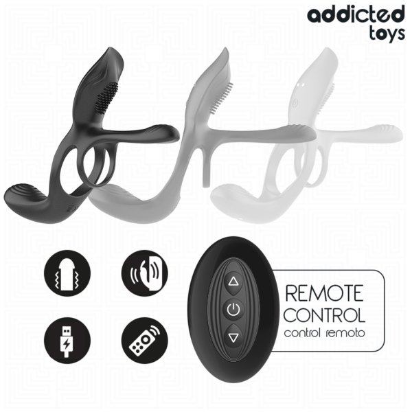 Addicted Toys Clitoral — Vibrating Cock Ring, Remote Control — Cock Rings — view 5