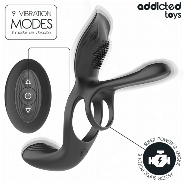 Addicted Toys Clitoral — Vibrating Cock Ring, Remote Control — Cock Rings — view 3
