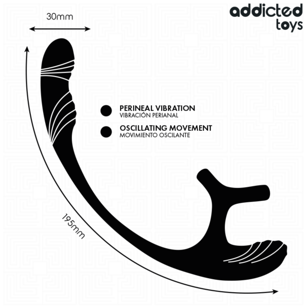 Addicted Toys 360 Waving — Prostate Vibrator, Black — Anal — view 7