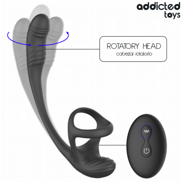 Addicted Toys 360 Waving — Prostate Vibrator, Black — Anal — view 4