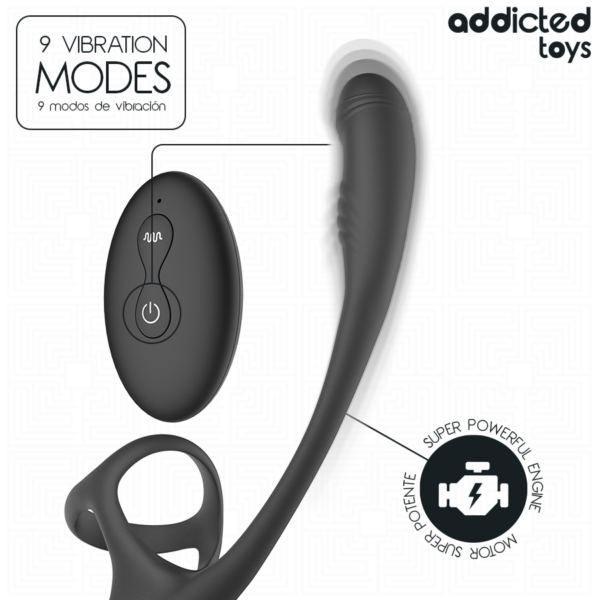 Addicted Toys 360 Waving — Prostate Vibrator, Black — Anal — view 9