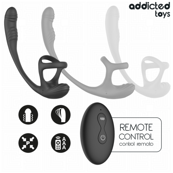 Addicted Toys 360 Waving — Prostate Vibrator, Black — Anal — view 6