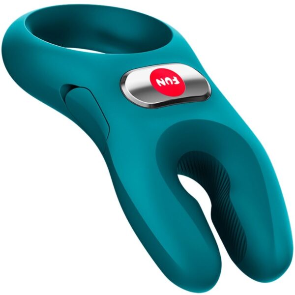 Fun Factory Nos Pro — Vibrating Cock Ring, Silicone, Bottle Green — Cock Rings — view 2