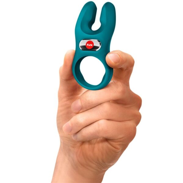 Fun Factory Nos Pro — Vibrating Cock Ring, Silicone, Bottle Green — Cock Rings — view 5
