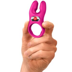 Fun Factory Nos Pro — Vibrating Cock Ring, Silicone, Magenta — Cock Rings — view 2