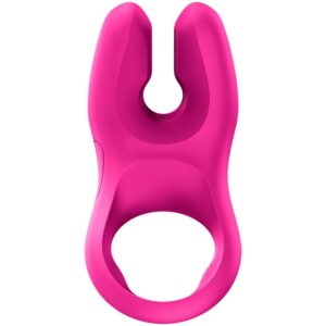 Fun Factory Nos Pro — Vibrating Cock Ring, Silicone, Magenta — Cock Rings — view 4