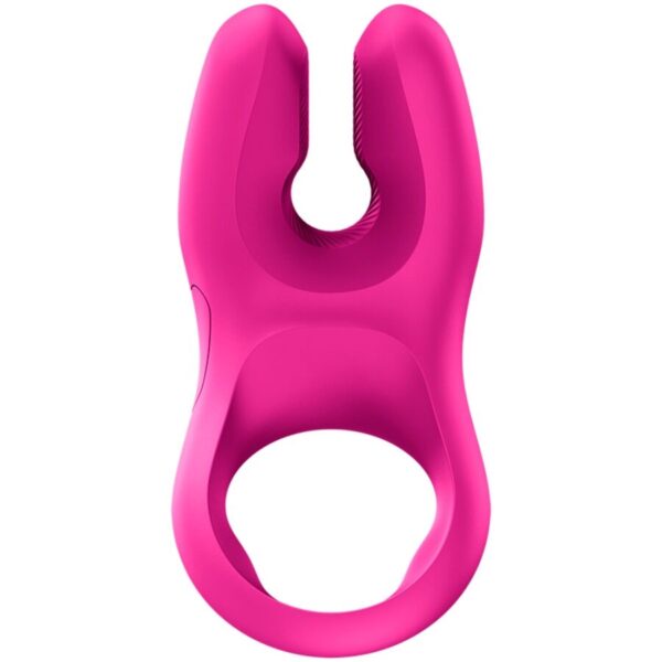Fun Factory Nos Pro — Vibrating Cock Ring, Silicone, Magenta — Cock Rings — view 4