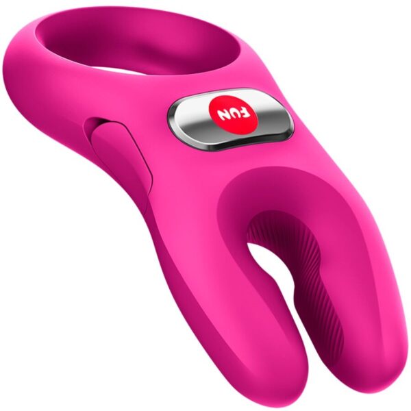 Fun Factory Nos Pro — Vibrating Cock Ring, Silicone, Magenta — Cock Rings — view 5