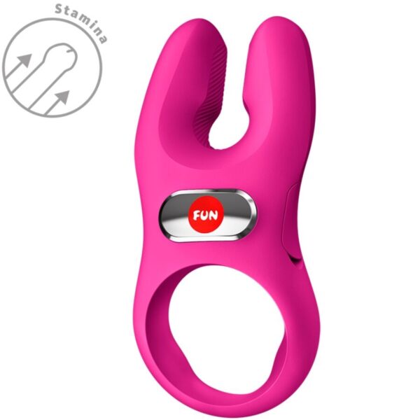 Fun Factory Nos Pro — Vibrating Cock Ring, Silicone, Magenta — Cock Rings — view 7