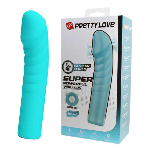 Pretty Love Rylan — G-Spot Vibrator, Ribbed, Blue — G-Spot Vibrators — view 12