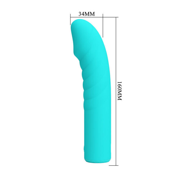 Pretty Love Rylan — G-Spot Vibrator, Ribbed, Blue — G-Spot Vibrators — view 4