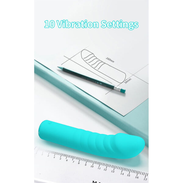 Pretty Love Rylan — G-Spot Vibrator, Ribbed, Blue — G-Spot Vibrators — view 7