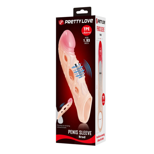 Pretty Love Brad — Vibrating Penis Sleeve, Natural — Penis Accessories — view 9