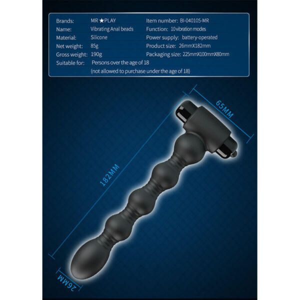 Mr Play — Anal Vibrator, Beaded — view 4
