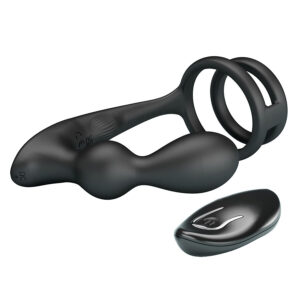 Mr Play — Vibrating Cock Ring, Remote Control, Black — Anal — view 2