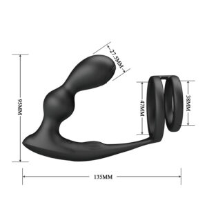 Mr Play — Vibrating Cock Ring, Remote Control, Black — Anal — view 4