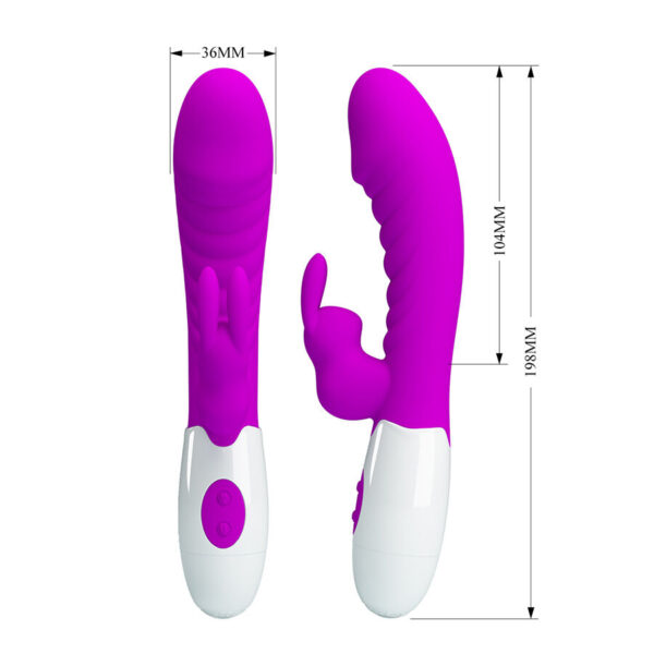 Pretty Love Naughty Bunny — Rabbit Vibrator, Silicone, Fuchsia — Rabbit Vibrators — view 10