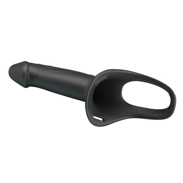Pretty Love Landon — Hollow Strap-On, Silicone, 18 cm, Black — Penis Accessories — view 5