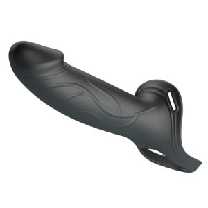 Pretty Love Landon — Hollow Strap-On, Silicone, 18 cm, Black — Penis Accessories — view 2
