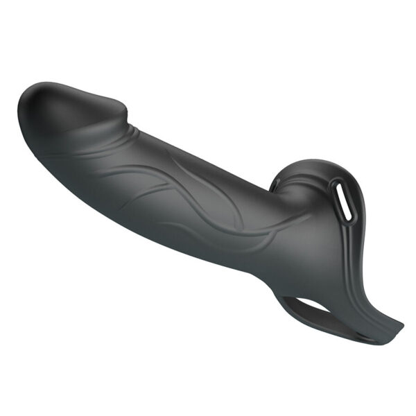 Pretty Love Landon — Hollow Strap-On, Silicone, 18 cm, Black — Penis Accessories — view 2