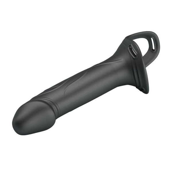 Pretty Love Landon — Hollow Strap-On, Silicone, 18 cm, Black — Penis Accessories — view 4