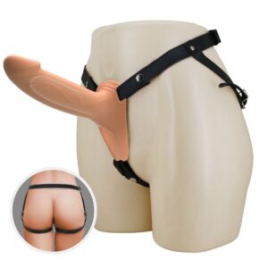 Pretty Love Landon — Hollow Strap-On, Silicone, 18 cm, Light Skin — Penis Accessories — view 3