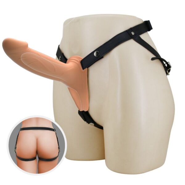 Pretty Love Landon — Hollow Strap-On, Silicone, 18 cm, Light Skin — Penis Accessories — view 3