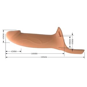 Pretty Love Landon — Hollow Strap-On, Silicone, 18 cm, Light Skin — Penis Accessories — view 2