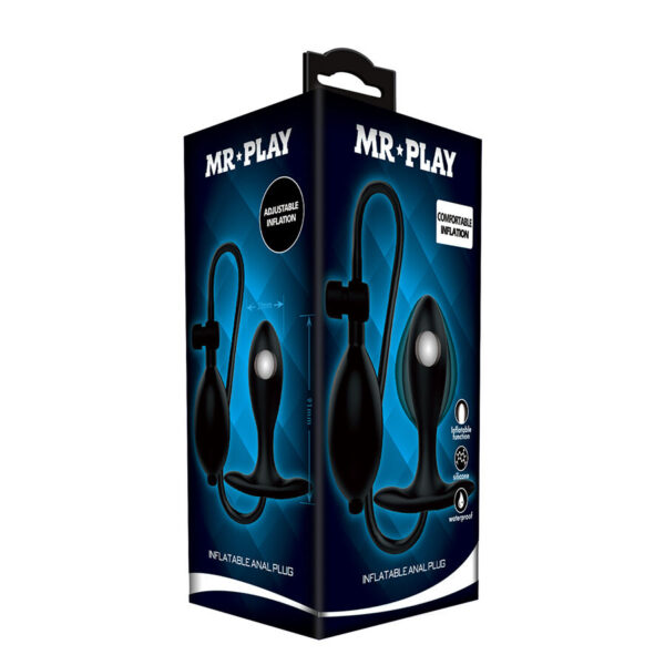 Mr Play — Inflatable Butt Plug, Black — Anal — view 8