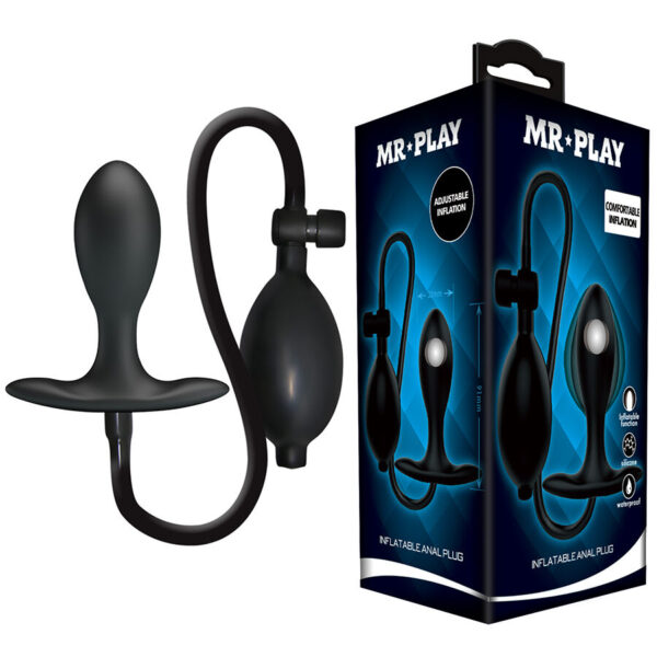 Mr Play — Inflatable Butt Plug, Black — Anal — view 2