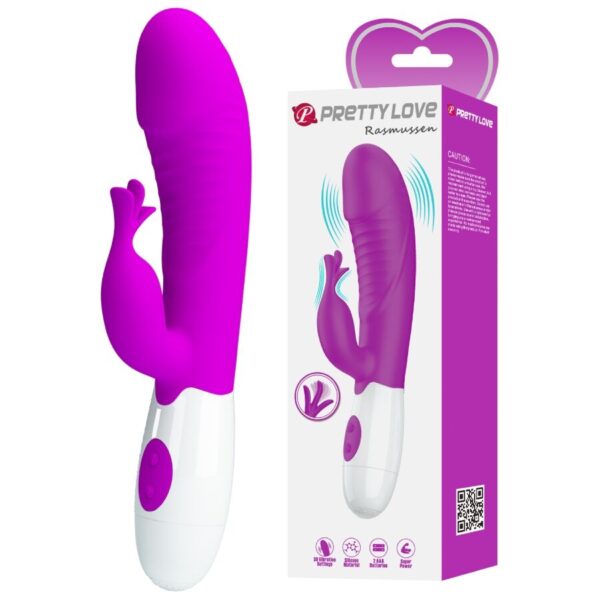 Pretty Love Rasmussen — Rabbit Vibrator, Silicone, Fuchsia — Rabbit Vibrators — view 7