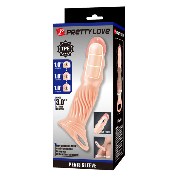 Pretty Love — Penis Extension Sleeve, Textured — Penis Accessories — view 5