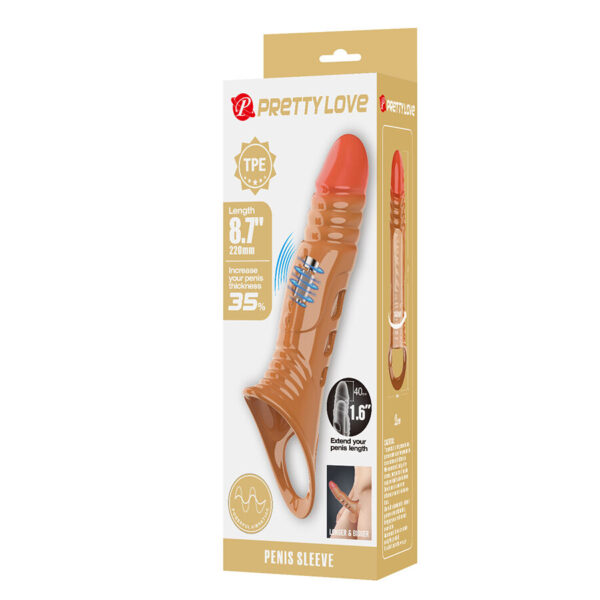 Pretty Love — Vibrating Penis Sleeve, Tan — Penis Accessories — view 5