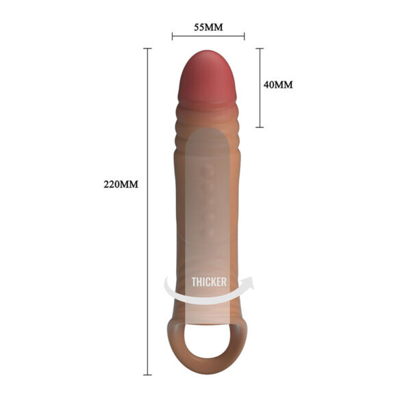 Pretty Love — Vibrating Penis Sleeve, Tan — Penis Accessories — view 6