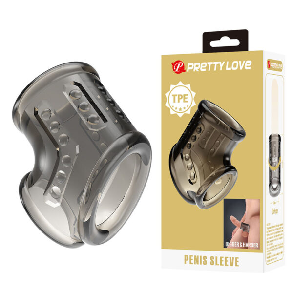 Pretty Love — Penis Sleeve, Short, Smoke — Girth Sleeves — view 8