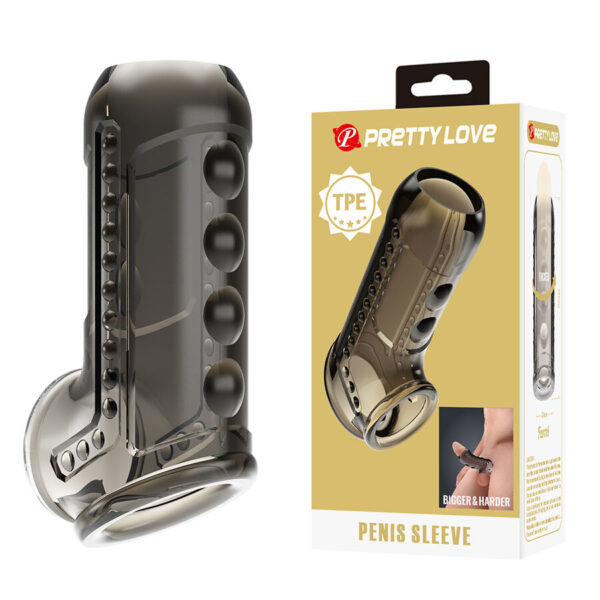 Pretty Love — Penis Sleeve, Textured, Smoke — Girth Sleeves — view 8