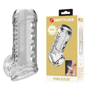 Pretty Love — Penis Sleeve, Textured, Transparent — Girth Sleeves — view 2