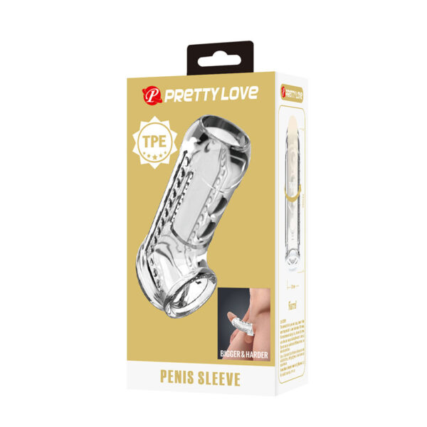 Pretty Love — Penis Sleeve, Textured, Transparent — Girth Sleeves — view 8