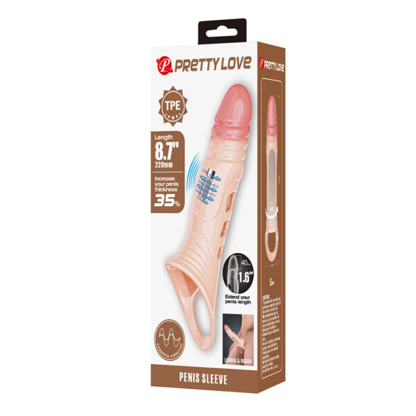 Pretty Love — Vibrating Penis Sleeve, Natural — Penis Accessories — view 6