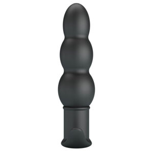 Pretty Love Aeaeas — Vibrating Butt Plug, Silicone, Black — Anal — view 3