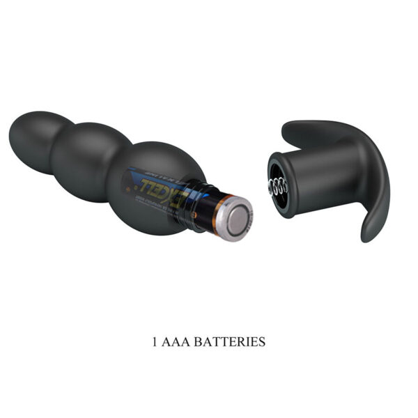 Pretty Love Aeaeas — Vibrating Butt Plug, Silicone, Black — Anal — view 4