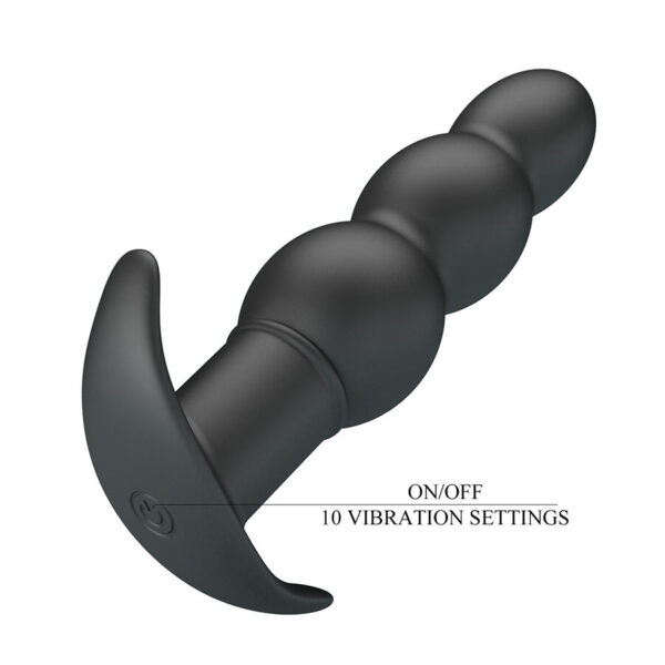 Pretty Love Aeaeas — Vibrating Butt Plug, Silicone, Black — Anal — view 6