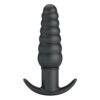 Pretty Love Aeolis — Vibrating Butt Plug, Silicone, Black — Anal