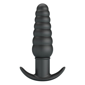 Pretty Love Aeolis — Vibrating Butt Plug, Silicone, Black — Anal