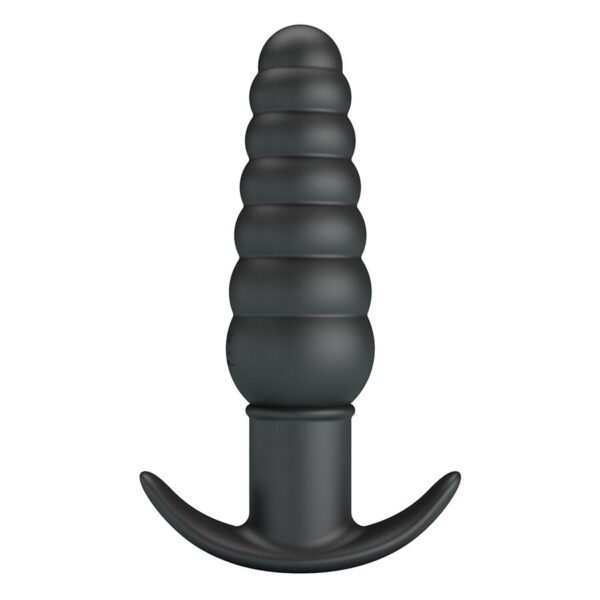 Pretty Love Aeolis — Vibrating Butt Plug, Silicone, Black — Anal