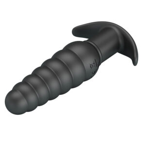 Pretty Love Aeolis — Vibrating Butt Plug, Silicone, Black — Anal — view 2