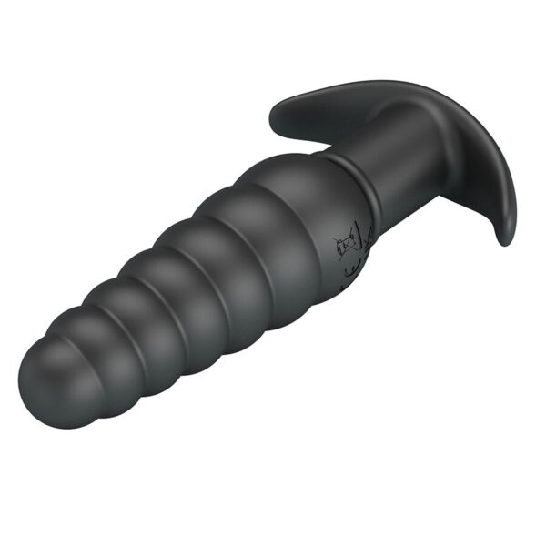 Pretty Love Aeolis — Vibrating Butt Plug, Silicone, Black — Anal — view 2
