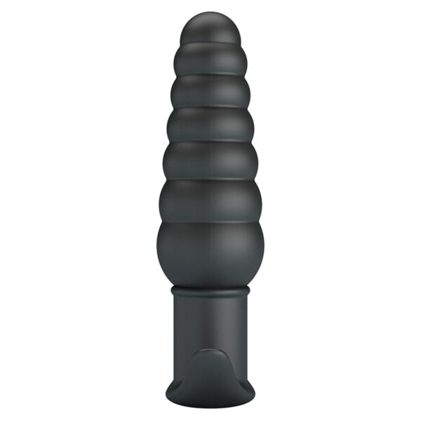 Pretty Love Aeolis — Vibrating Butt Plug, Silicone, Black — Anal — view 3